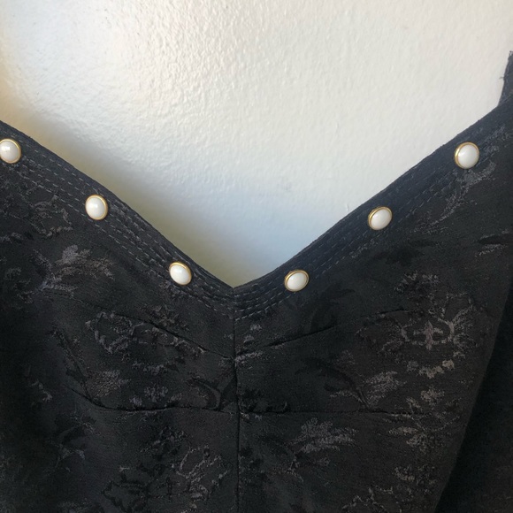 Elegant black Sandro top with pearls - Picture 2 of 6